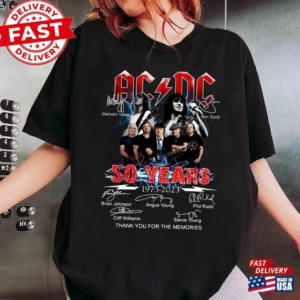 Acdc 50th Anniversary 1973 Rock Legends Concert T-Shirt